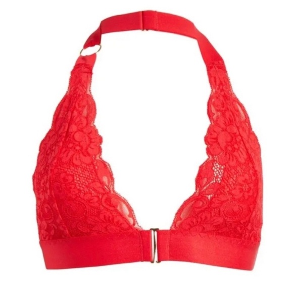 We Are HAH Groupie Bralette Red Lace Size XS NWT - Picture 3 of 10